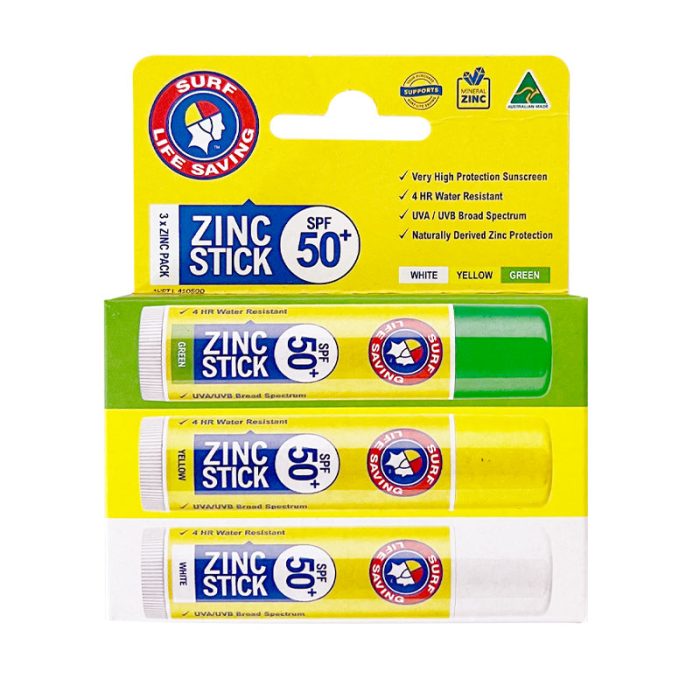 Surf Life Saving Sunscreen Zinc Stick 3 Pack 12g